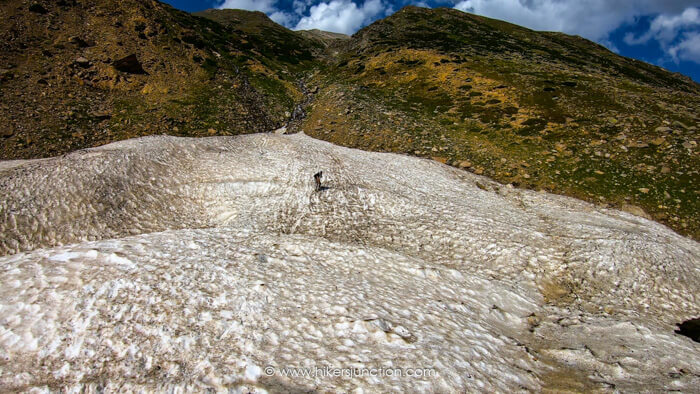 Glaciers on the trail Glaciers on the Dudipatsar trail