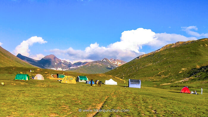 Mulla ki Basti Campsite Approaching Mulla ki Basti, the Campsite for Dudipatsar Lake